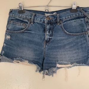 Free People Destroyed Denim Cutoffs (28)